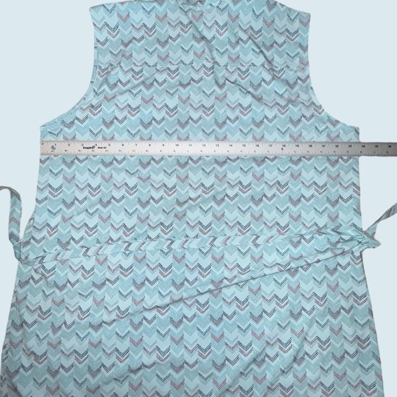 Eddie Bauer Departure Sleeveless Shirt Dress Size 2XL Blue Chevron Pattern - Picture 9 of 13